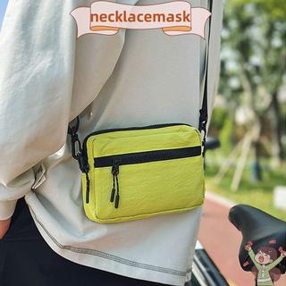 Túi đeo chéo NECKLACEMASK, Túi điện thoại Mini nhẹ màu trơn, Túi đi xe đạp du lịch dung tích lớn giải trí Du lịch hàng ngày