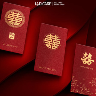 Bao lì xì đám cưới, lì xì song hỷ, lì xì bê tráp, giấy ép kim nhũ cao cấp, mẫu mới nhất 2026
