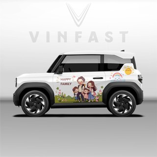 Tem dán xe VF3 - Tem VF3 cao cấp Decal dán xe VF3 MẪU TEM GIA ĐÌNH FAMILY ( mẫu VF3 - 60)
