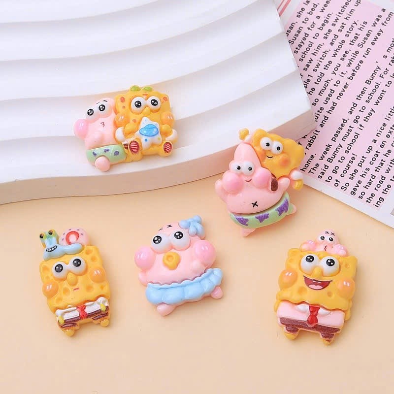 Set charm bọt biển mini cute- Set charm đục siêu cute hấp dẫn, hàng new trend 2026