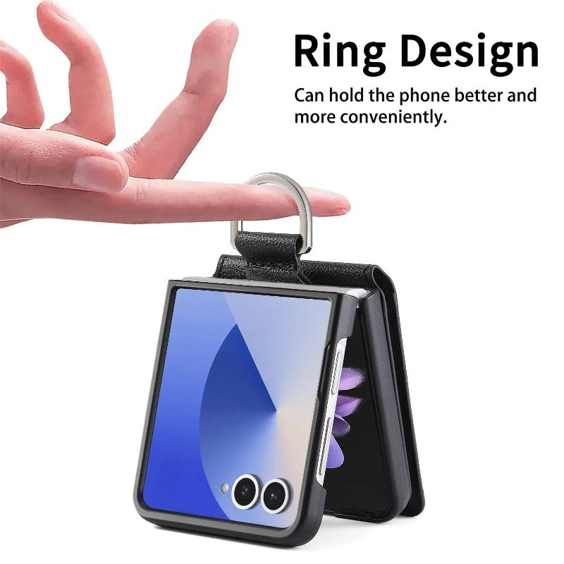 Ốp Điện Thoại Da PU Sang Trọng Mimi Cho Samsung Galaxy Z Flip 7 FE Z Flip 6 Z Flip 5 Z Flip 4 Z Flip 3 Ví Đựng Thẻ Vòng Bảo Vệ Mặt Sau Chống Sốc Flip7 Flip6