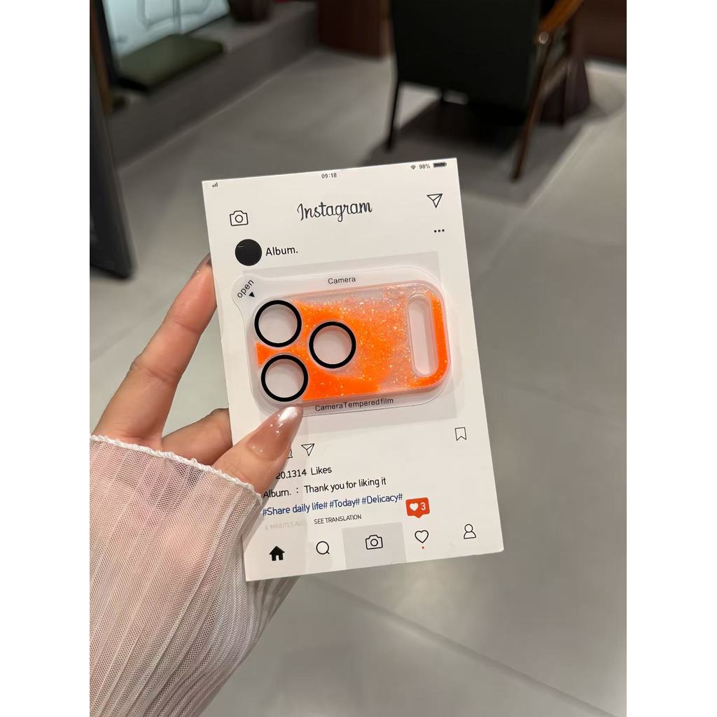 2 miếng Miếng dán ống kính lấp lánh iPhone 17 Pro, nhiều màu gradient giá siêu tốt