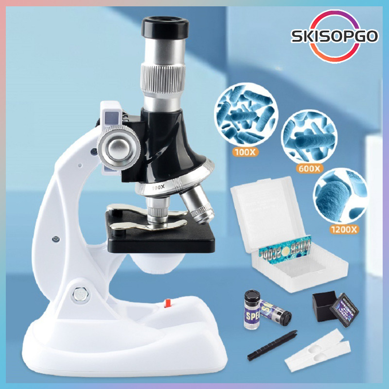 【SKISOPGO】Kính hiển vi cầm tay trẻ em độ phóng đại 100-1200 lần,đồ chơi thông minh,quà tặng cho bé