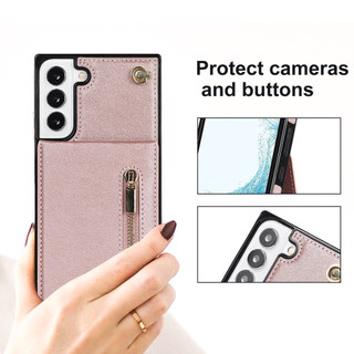 Ốp lưng thẻ có dây đeo cho Samsung S26 S23 Plus S21 FE S20 S23 S25 S22 Note10 Note20, ví đựng thẻ