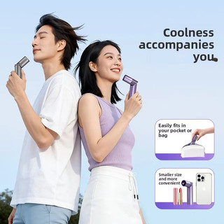 Quạt Mini Cầm Tay Có Thể Gập Lại Tốc Độ Cao Với 199 Cánh Quạt Di Động Sạc USB Gấp Mini Cầm Tay Cổ Treo Quạt Nhỏ