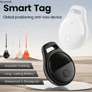 LACYESUK Mini GPS Tracker, Định vị âm thanh di động Theo dõi định vị toàn cầu, Định vị chính xác thực An ninh Bluetooth GPS Tag Tracker Theo dõi xe hơi
