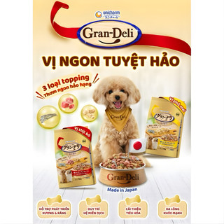 Hạt Thức Ăn Cho Chó GRAN DELI 700g Nhật Bản, Vị Phô Mai & Bò, Thơm Ngon, Nhiều Dinh Dưỡng