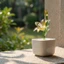 Bó hoa thủy tinh mini PWSSEND kèm chậu, hoa thủy tinh thổi thủ công, hoa ly quà tặng Ngày của Mẹ, tượng điêu khắc hoa trang trí đám cưới