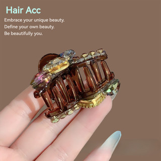 Kẹp tóc xoăn màu hổ phách kim cương nhỏ - Tăng vẻ đẹp và sự tinh tế