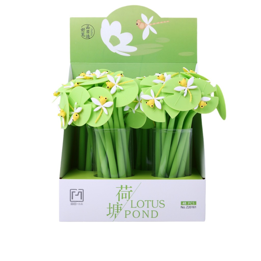 Sáng Tạo Dễ Thương Tươi Hình Chuồn Chuồn Silicon Bút Gel Chữ Ký Đen Học Sinh Trường Văn Phòng Phẩm OVOF
