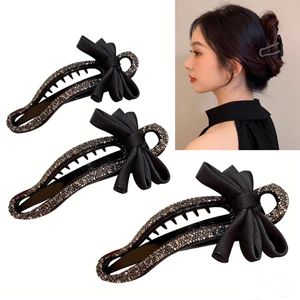 Phụ Kiện Tóc Kẹp Tóc Mỏ Vịt Kim Cương Giả Cho Bun và Các Kiểu Tóc