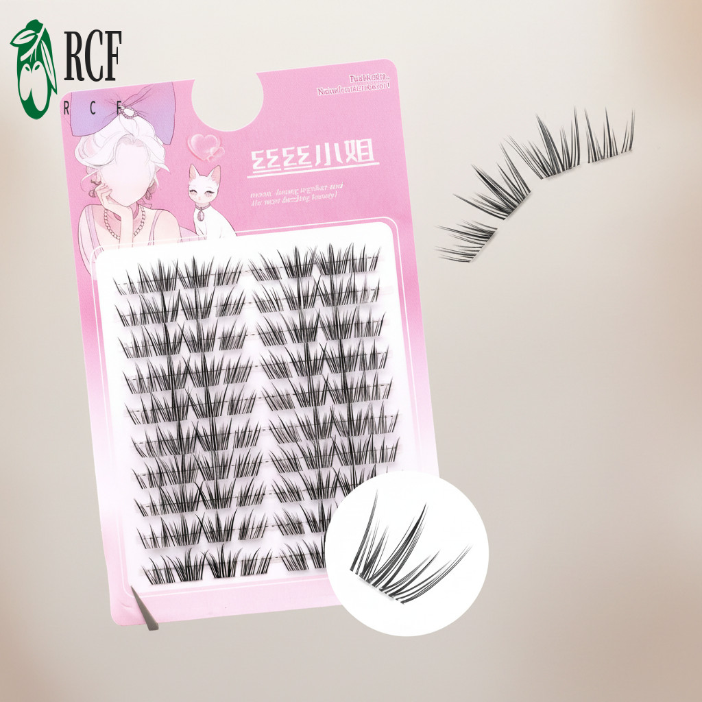 Handmade C Curl Lông Mi Giả Sợi Đen 8-12mm Chiều Dài Hỗn Hợp Tự Nhiên Tìm Tiệc Trang Điểm Hàng Ngày