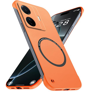 Từ Tính Mới Mỏng Cho VIVO S15e S15 iQOO Z6 T1 Pro Ốp Điện Thoại Không Khung Matte Chống Trầy Xước Vỏ PC Cứng Không Biên Giới Chống Sốc