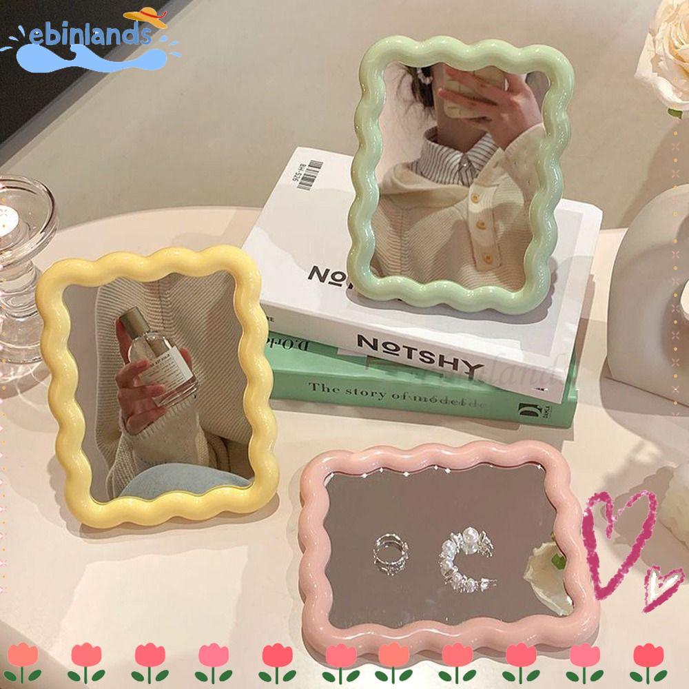 Gương trang điểm EBINLANDS, Gương gấp dày có thể điều chỉnh, Gương làm đẹp màu kẹo độ nét cao sáng tạo Ký túc xá sinh viên