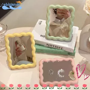 Gương trang điểm EBINLANDS, Gương gấp dày có thể điều chỉnh, Gương làm đẹp màu kẹo độ nét cao sáng tạo Ký túc xá sinh viên