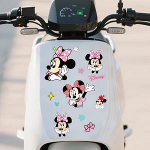 Minnie Mickey Hoạt Hình Dễ Thương Xe Máy Vali Laptop Trang Trí Miếng Dán Chống Trầy Xước Chặn Miếng Dán
