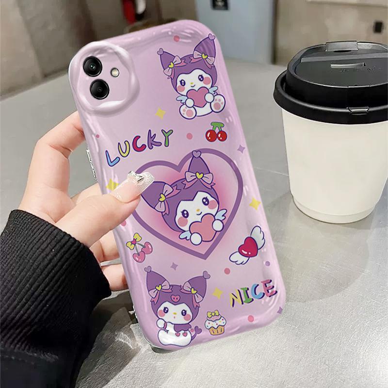 Vỏ Silicon Hoạt Hình Cho Samsung A04 A05 A06 4G 5G A07 3D Thẩm Mỹ TPU Mềm Sanrio Kuromi Cặp Đôi My Melody Vỏ Điện Thoại Chống Sốc