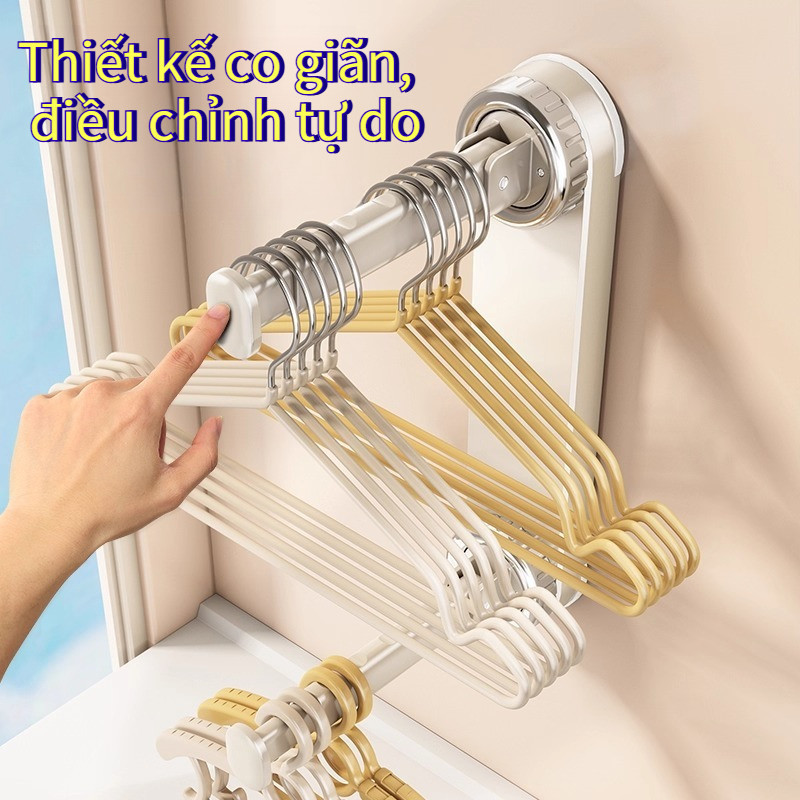 Giá Treo Quần Áo Hút Chân Không – Hút Siêu Chắc, Lắp Đặt Dễ Dàng, Không Cần Keo Hay Khoan, Có Thể Kéo Dài Hoặc Gấp Gọn