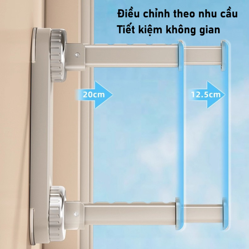Giá Treo Quần Áo Hút Chân Không – Hút Siêu Chắc, Lắp Đặt Dễ Dàng, Không Cần Keo Hay Khoan, Có Thể Kéo Dài Hoặc Gấp Gọn