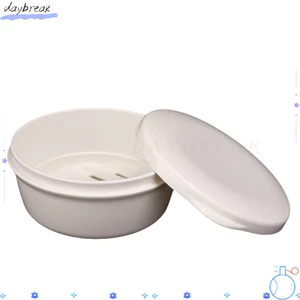 Xà Phòng DAYBREAK, Hộp Xà Phòng Nhựa Trắng, Thiết Kế Xếp Lớp Thân Thiện Với Du Lịch Hộp Đựng Xà Phòng Tròn Di Động Cắm Trại Ngoài Trời