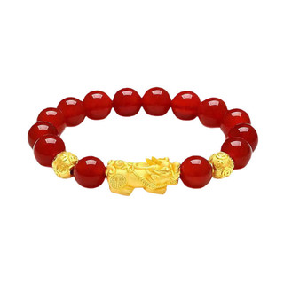 Vòng Tay Hạt Obsidian Pixiu - Cát Vàng Six Bone Mantra, Phù Hợp làm Quà Tặng và Mang Lại May Mắn