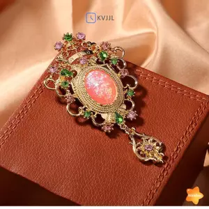 Mặt Dây Chuyền Vòng Thổ Cẩm Phong Cách Vintage Cung Điện, Trang Sức Cho Nữ