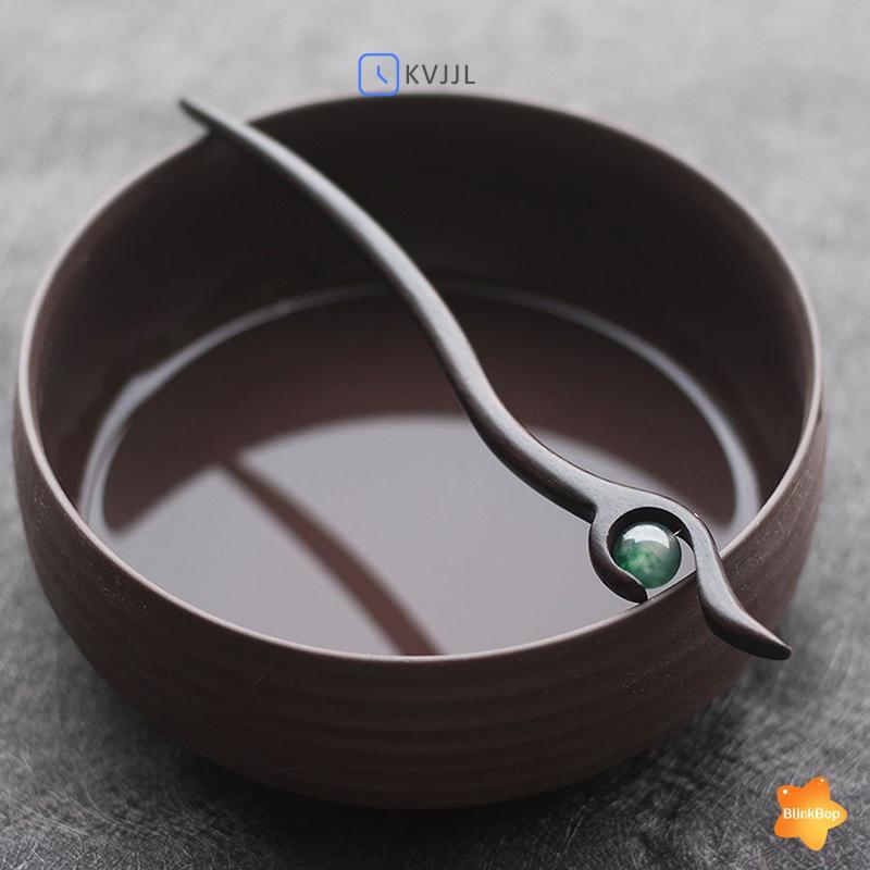 Kẹp tóc retro phong cách Trung Hoa giả ngọc gỗ, đơn giản, dành cho bé gái và tóc búi