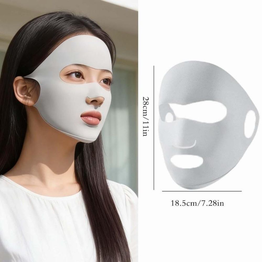 TRACEILLOIAN Chống Nắng, Khăn quàng cổ chống tia cực tím toàn mặt bằng lụa băng, Tấm che nắng chống bụi có thể điều chỉnh thoáng khí mát mùa hè