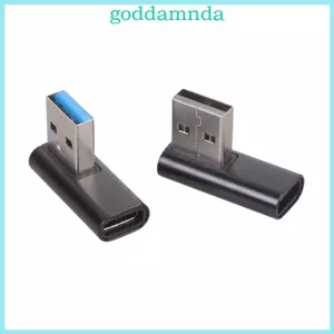 Bộ chuyển đổi góc trái phải GODD 2 USB A sang USB C để quản lý cáp linh hoạt