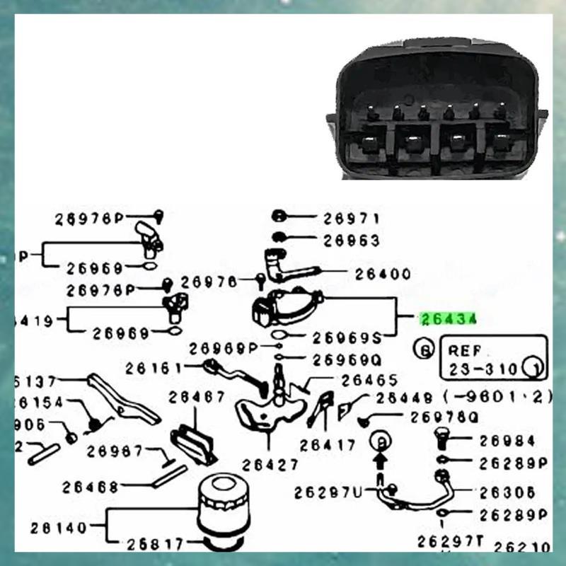 [uhktyltui.vn] Bộ phận thay thế cảm biến phạm vi công tắc an toàn trung tính Thích hợp cho Gear Switch Eclipse Galant Endeavor 97-11 8617A007