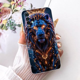 Vỏ Mát Cho Xiaomi Redmi 9 Power / Redmi 9T J19S Cover Hoạt Hình Sư Tử Hổ Rồng Silicon Mềm Trong Suốt TPU Bảo Vệ Túi