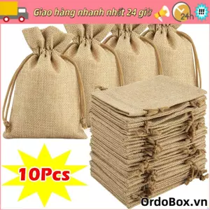 ORDOBOX 10 Chiếc Túi Quà Bố, Túi Bảo Quản Dung Tích Lớn Dây Rút, Túi Trang Sức Chống Bụi