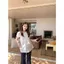 Đầm sơ mi ngắn tay cổ búp bê trắng phong cách ngọt ngào Phong cách mùa hè sang trọng Giảm tuổi Váy ngắn gọn hơn