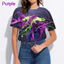 Áo thun graffiti splash ink 3D màu vui nhộn cho nam nữ, phù hợp mặc mùa hè