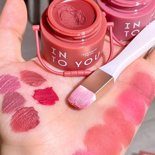 VÀO BẠN Xô Lip Mud Powder Blusher Công dụng kép cho môi Cheeks Street Graffiti Phong cách Công suất lớn Dễ dàng tăng cường màu sắc Kem dưỡng môi đa năng Trang điểm môi bùn đa năng