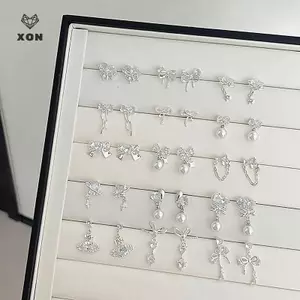 Bông Tai Hình Ngôi Sao Zircon Xanh Phong Cách Hàn Quốc - Dành Cho Nữ, Tinh Tế & Dễ Thương, Phù Hợp Làm Trang Sức Đám Cưới