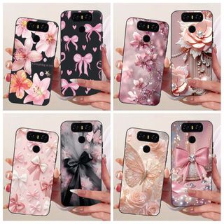 Dành Cho LG G6 Plus Vỏ H870 H871 H872 LGM-G600K Họa Tiết Hoa Đẹp Mềm Màu Đen Silicon Dành Cho LG G6 G6 + G6Plus Vỏ Điện Thoại