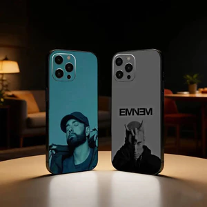 TP-1 Rapper Singer E-Eminem Ốp Lưng Điện Thoại iPhone17,16,15,13,12 Plus, Max Mềm Silicone Đen Cover