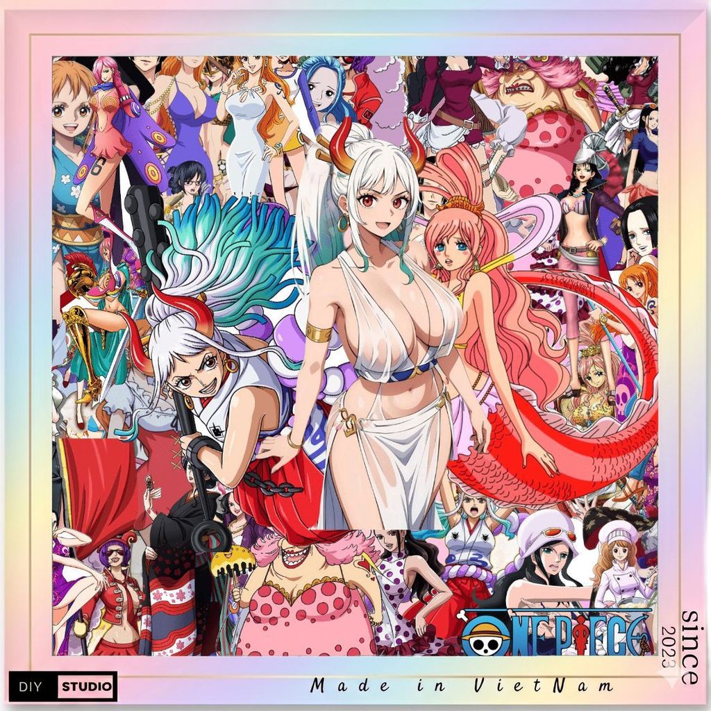 Bộ 50 Miếng Dán Chống Thấm Nước Họa Tiết Hoạt Hình nhân vật nữ one piece anime