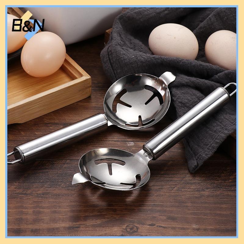 Thìa tách lòng trắng trứng bằng thép không gỉ B&N, lọc lòng đỏ, phụ kiện nhà bếp