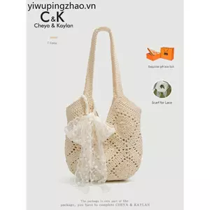 CHEYA & KAYLAN Ngọt Ngào Phong Cách Nhẹ Nhàng Đi Biển Mùa Hè Túi Đeo Vai Nữ Phong Cách Mới Túi Tote Dung Tích Lớn