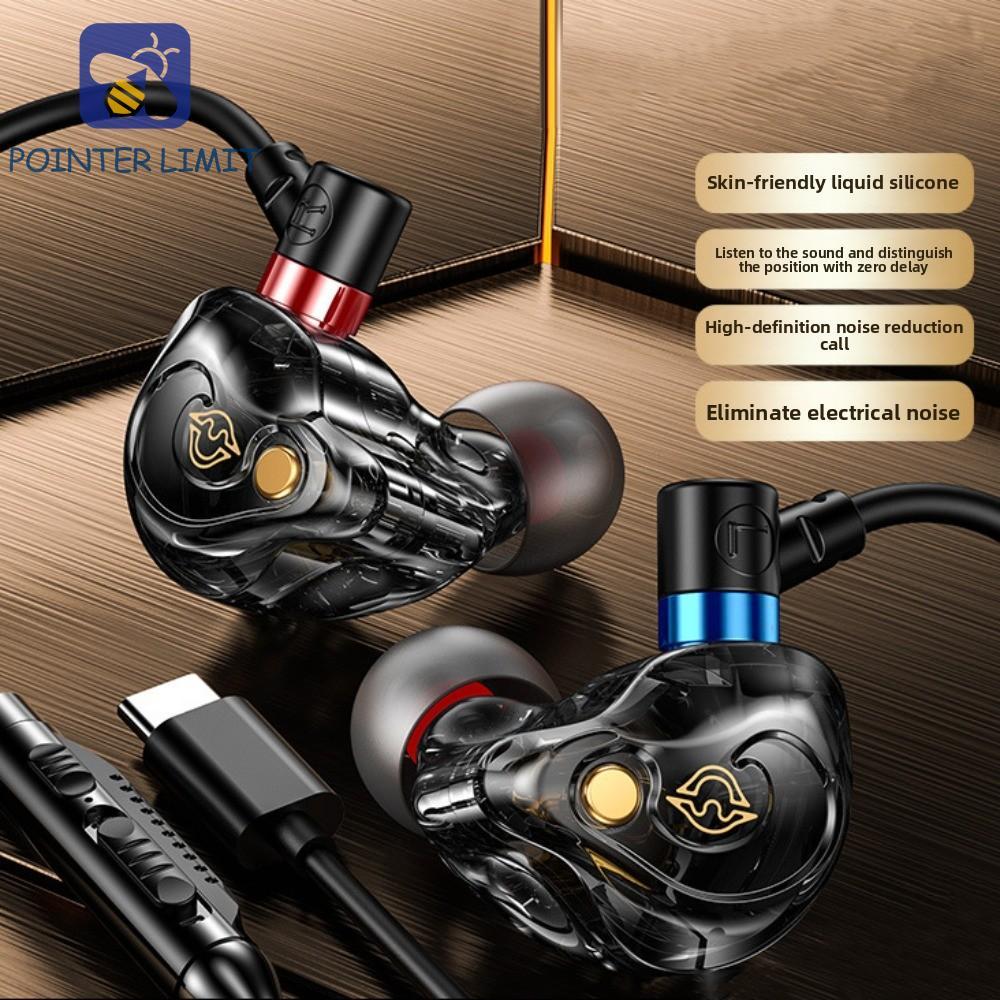 Tai nghe có dây POINTER LIMIT, Tai nghe có dây Mic HD 3,5mm / Type C ...