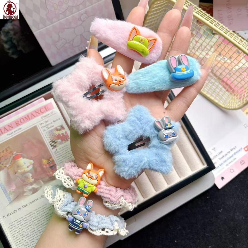 Kẹp tóc Judy Nick Zootopia - Phụ kiện tóc hoạt hình sang trọng dành cho bé gái