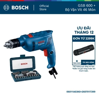 Máy khoan động lực GSB 600 + Tặng kèm 1 Bộ vặn vít đa năng 46 món
