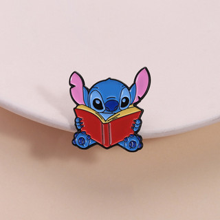 Lilo Stitch Sách Đọc & Huy Hiệu Kim Loại Dễ Thương, Phù Hợp Làm Quà Tặng Cho Bạn Bè