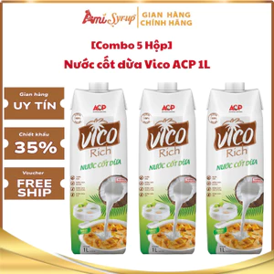 Nước Cốt Dừa VICO RICH Hộp 1L,Thơm Ngon Béo Ngậy Nguyên Chất Chuẩn Vị Tự Nhiên