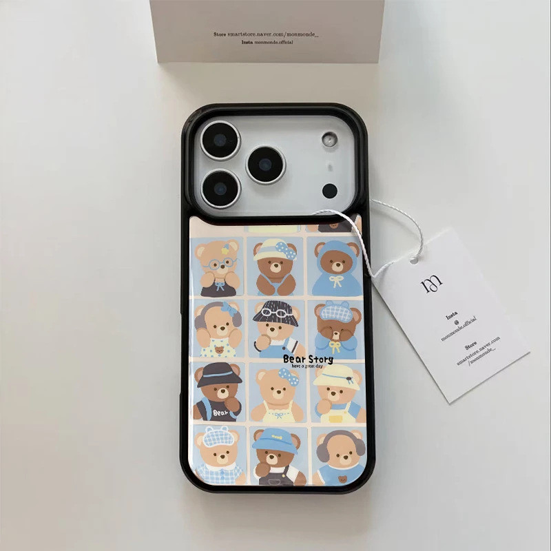 Gongge Mũ Gấu Thích Hợp Cho Apple 16 / 17promax Vỏ Điện Thoại IP15 Thả Keo Gel 14Pro Dễ Thương132025.12.24