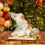 Tượng trượt tuyết ông già Noel, Búp bê ông già Noel, Đồ trang trí Giáng sinh lạ mắt, Hình ông già Noel cho bàn Mantel