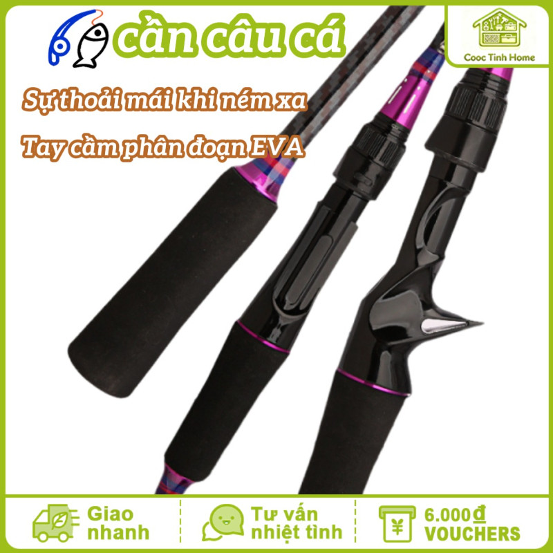 Cần Câu Lure Carbon Sói Đen Dài 1m6 1m8 Cho Máy Ngang Máy Đứng Siêu Nhạy Bền Phù Hợp Câu Biển Nước Ngọt