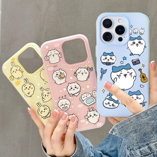 Vỏ Chiikawa Usagi Hachiware Dễ Thương Cho IPhone 17 Pro Max 11 12 13 14 15 16 Pro Max Plus 17 Air 16E Ốp Lưng Thời Trang Màu Kẹo 2 Trong 1 Silicon Chống Sốc Trong Suốt